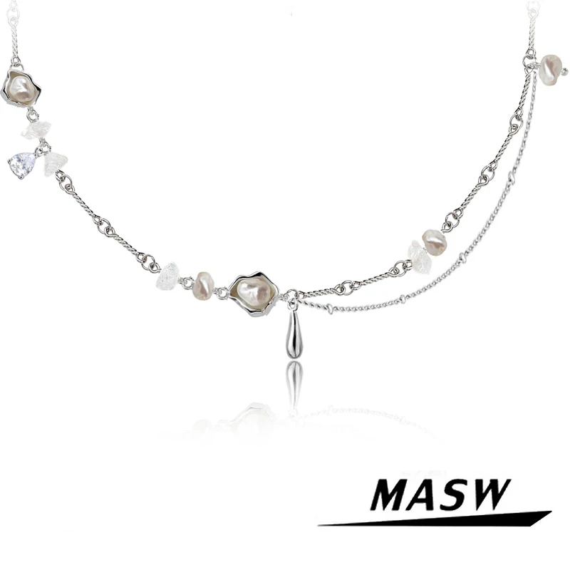Ожерелье MASW из жемчуга и стекла, оригинальный дизайн, модная новинка 2023, роскошные украшения для женщин, свадебный подарок
Ожерелье MASW из жемчуга и стекла, оригинальный дизайн, модная новинка 2023, роскошные украшения для женщин, свадебный подарок