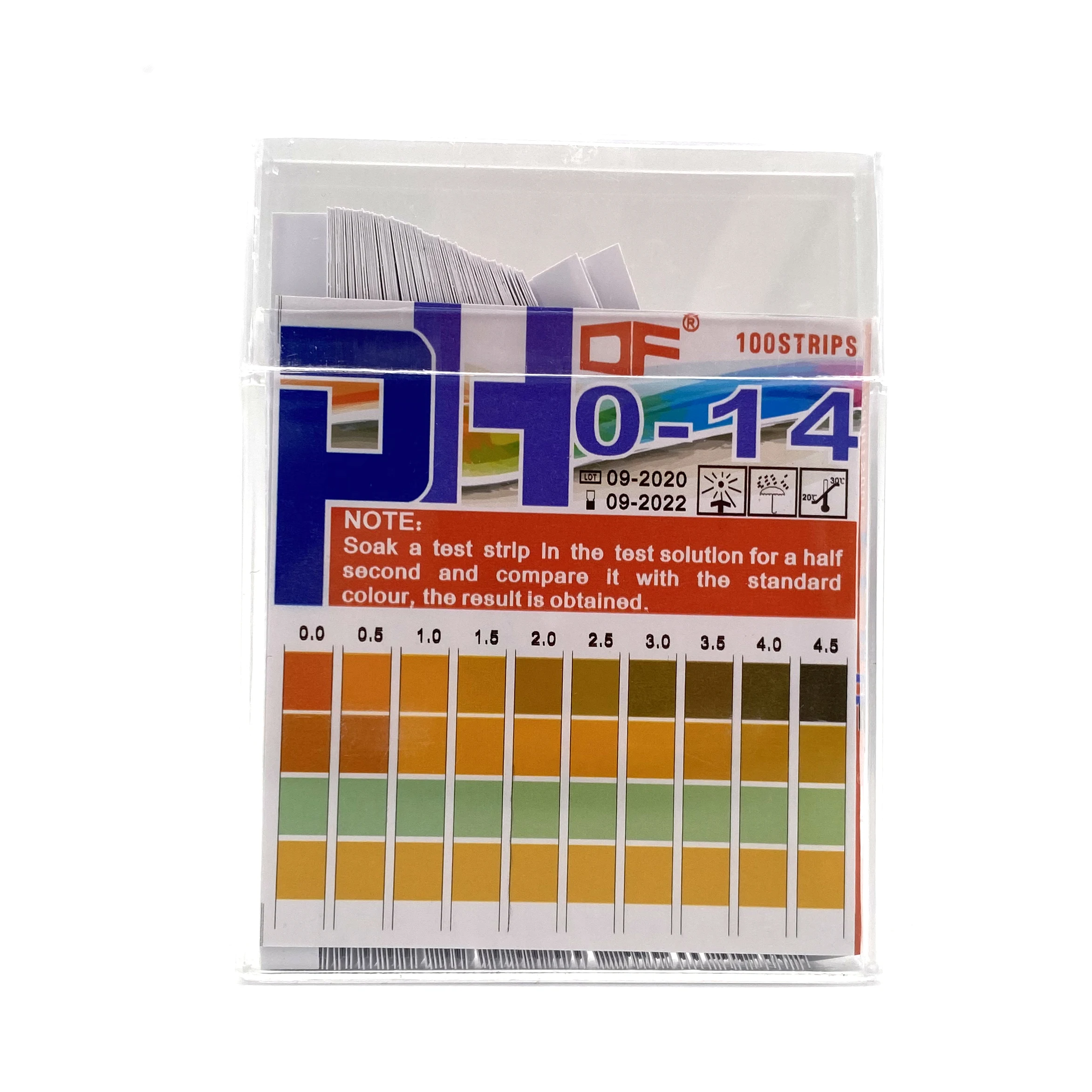 Description Picture 2 of item100pcs PH0-14 Test Paper Laboratory Household PH Test Strips Indicator Scientific Litmus Alkaline Acid Testing PH Test Meter
