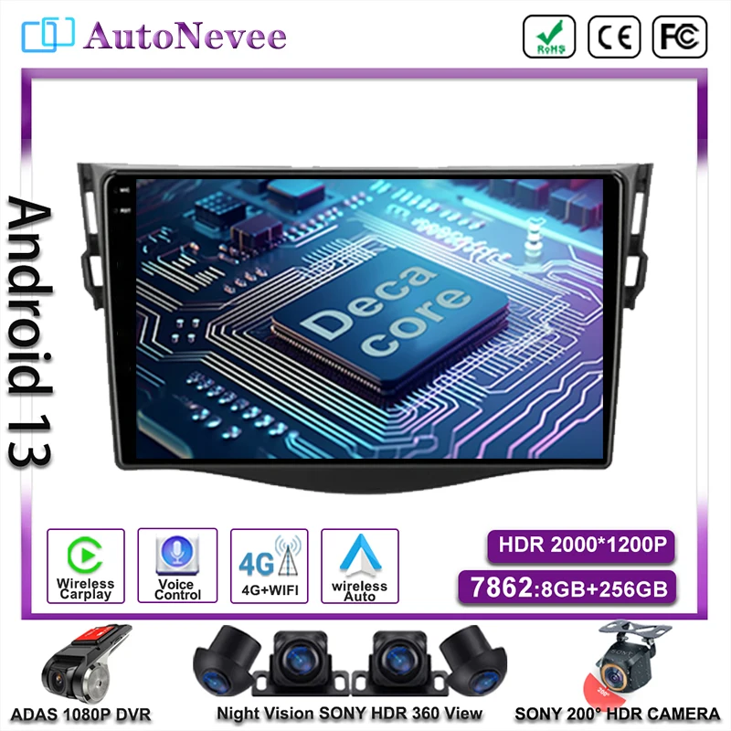 Android 13 DVD для Toyota RAV4 Rav 4 2005 - 2013 Автомагнитола 2DIN мультимедийный экран видео GPS плеер навигация головное устройство
Android 13 DVD для Toyota RAV4 Rav 4 2005 - 2013 Автомагнитола 2DIN мультимедийный экран видео GPS плеер навигация головное устройство