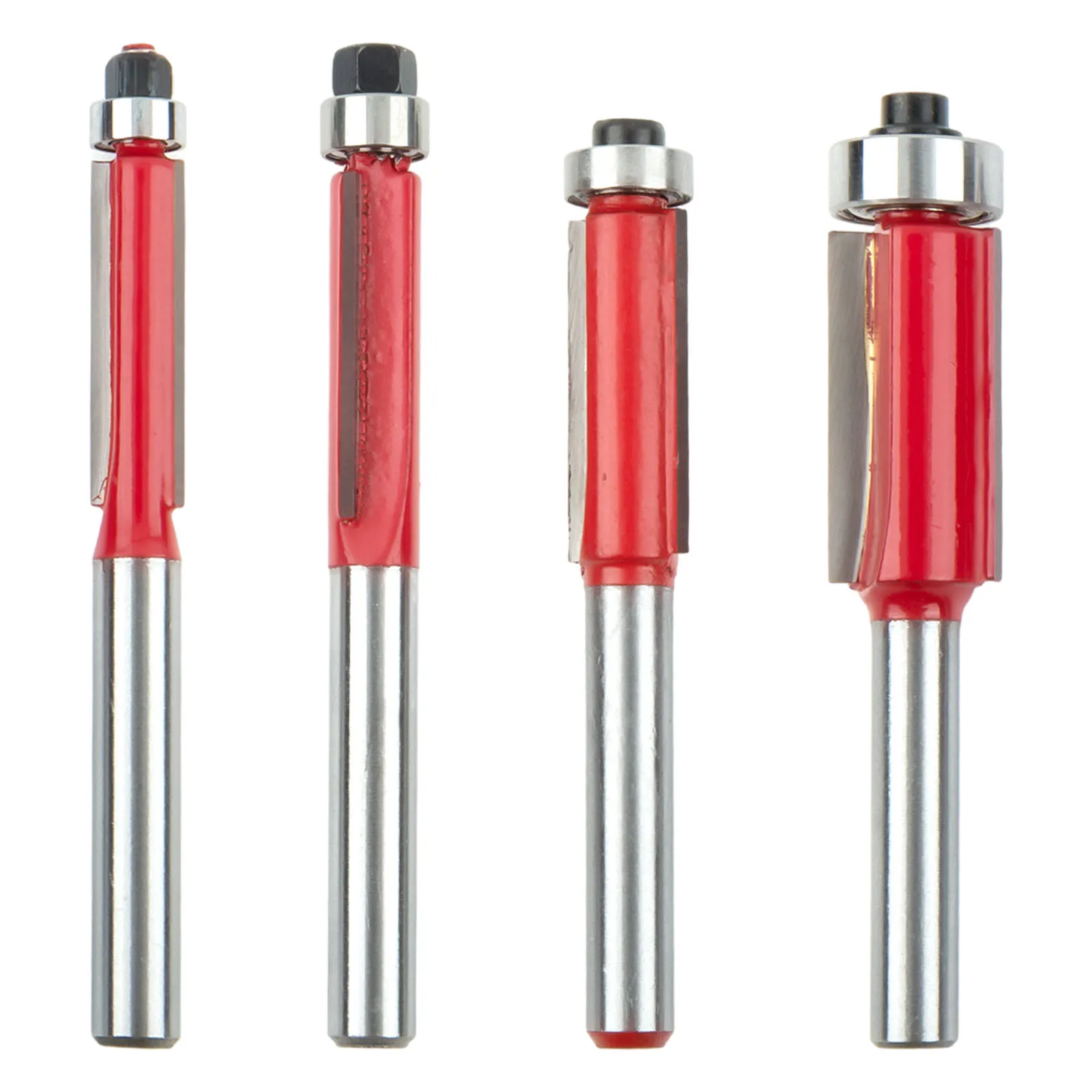 1/4 5/16 3/8 1/2 Router Bit 4pcs Set 1/4inch Shank Flush Trim Bit With Bearings Router Bits Wood Trimming Cutters
1/4 5/16 3/8 1/2 Router Bit 4pcs Set 1/4inch Shank Flush Trim Bit With Bearings Router Bits Wood Trimming Cutters