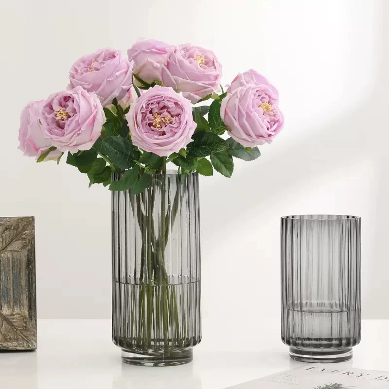 

High-grade rose simulation flower feel moisturizing fake flower single living room table decoration