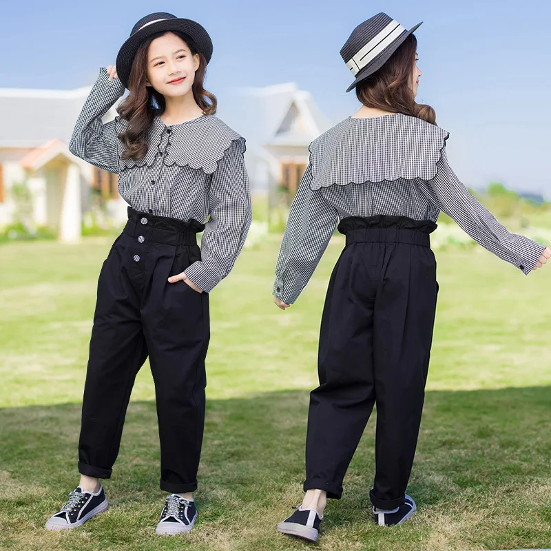 Girls Clothing Suit Spring Autumn Children's Long-sleeved Outfits Fashion Plaid Shirt + High Waist Pants 2pcs Kids Clothes Sets
Girls Clothing Suit Spring Autumn Children's Long-sleeved Outfits Fashion Plaid Shirt + High Waist Pants 2pcs Kids Clothes Sets