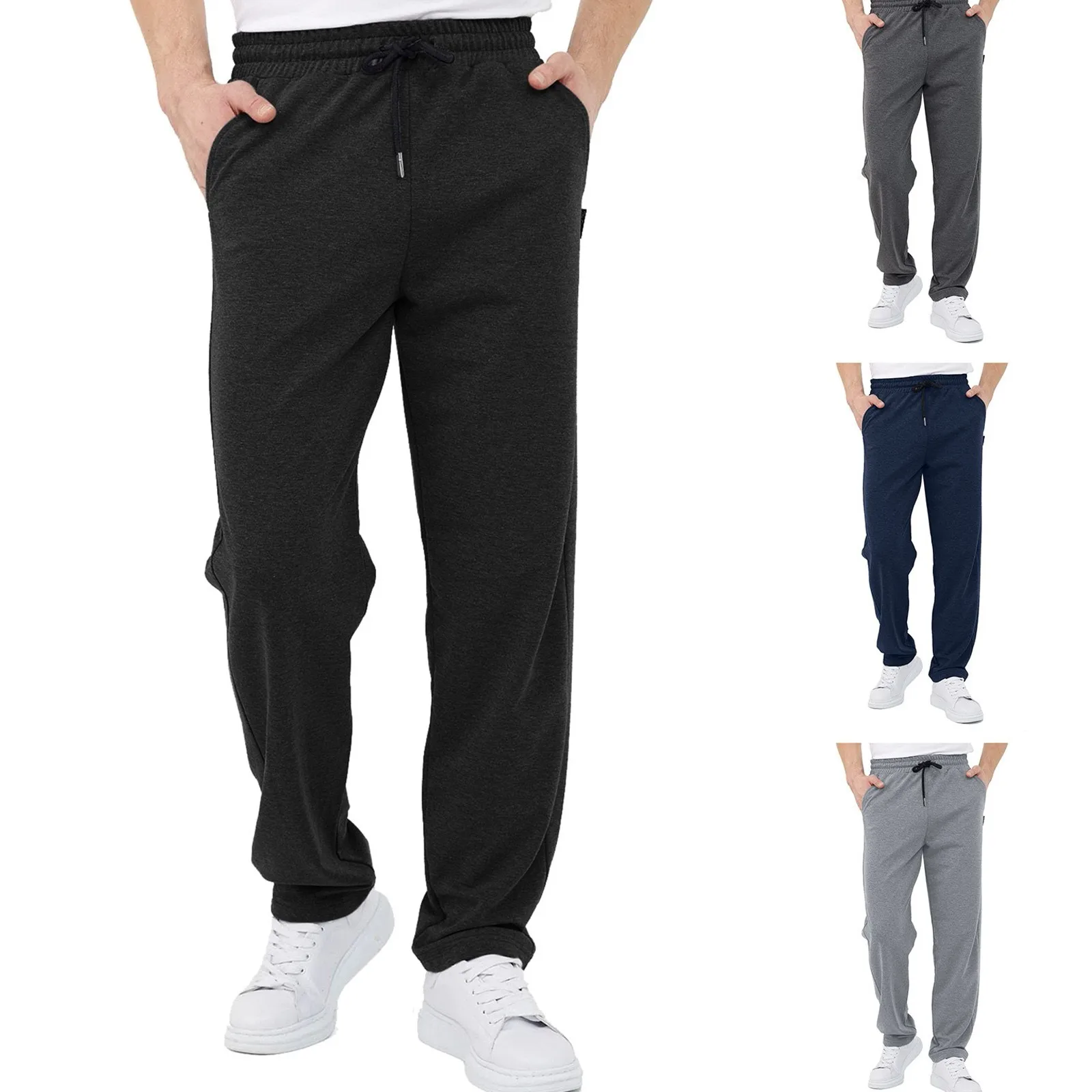 

New Cotton Jogger Pants Fitness Loose Sports Man Trousers Men Casual Y2k Clothing Pocket Gym Work Pantalones Baggy Sweatpants