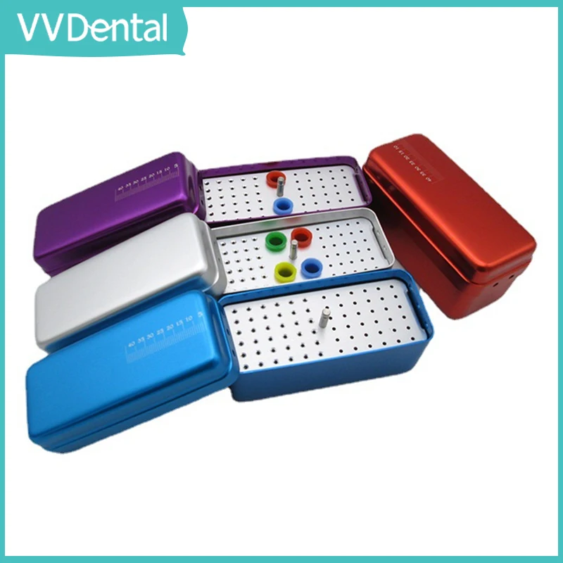 

VVDental для стоматологической дезинфекции Box, алюминиевый стерилизатор для автоклава с 72 отверстиями, бриллиантовый держатель для боров, инструменты для стоматологии