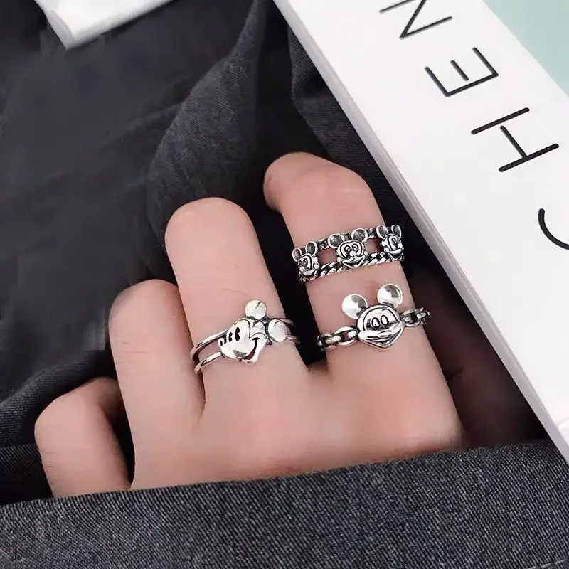 Disney Mickey Mouse Ring Silver Colour Style Cartooncute Retro Fashion Style Opening Rings Student Couple Toys for Girl Gifts
Disney Mickey Mouse Ring Silver Colour Style Cartooncute Retro Fashion Style Opening Rings Student Couple Toys for Girl Gifts