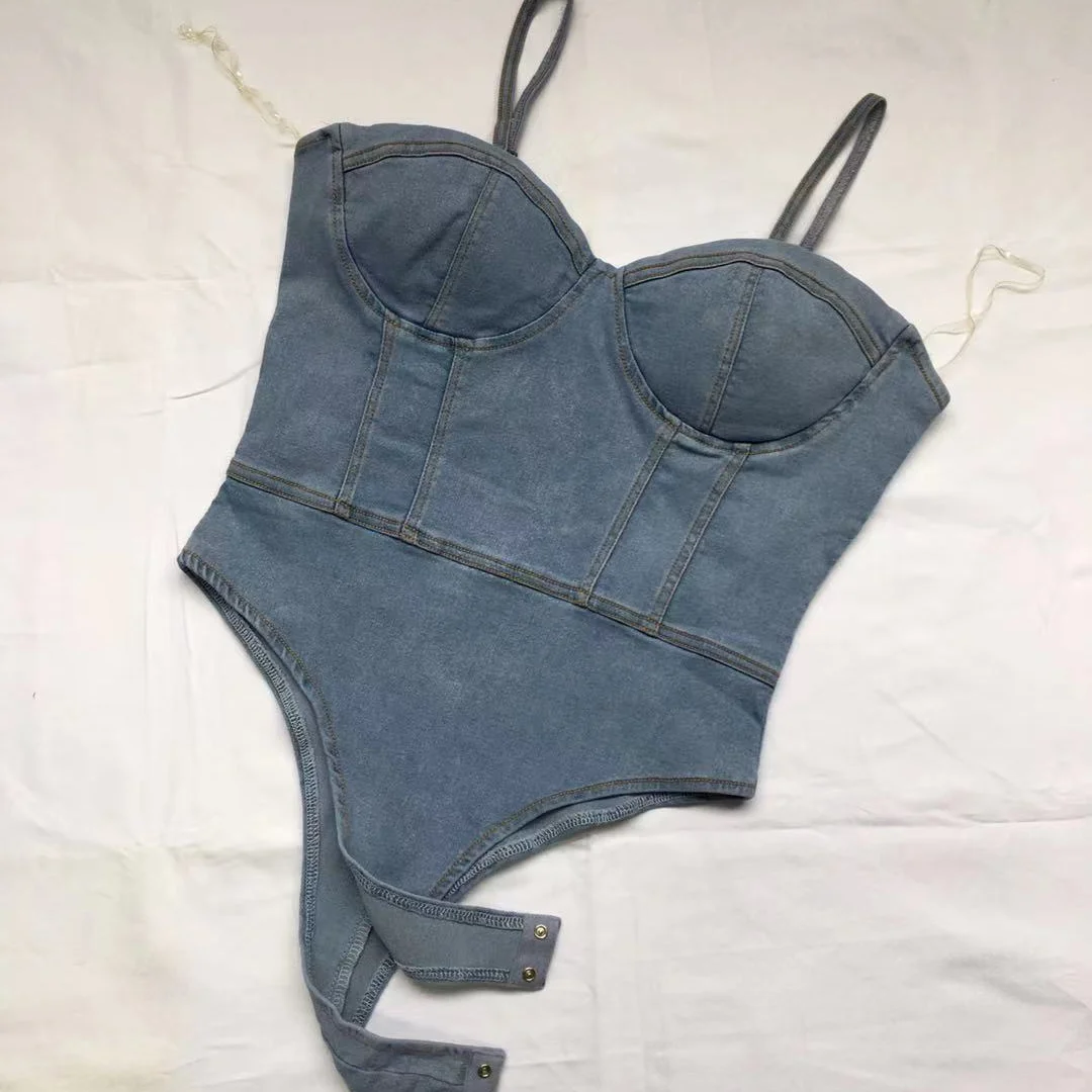 Denim Jumpsuit Women 2023 Summer Fashion Sexy Slim Fit Breast Bodysuit Female Casual Work Out Playsuit Rompers One Piece Jeans
Denim Jumpsuit Women 2023 Summer Fashion Sexy Slim Fit Breast Bodysuit Female Casual Work Out Playsuit Rompers One Piece Jeans