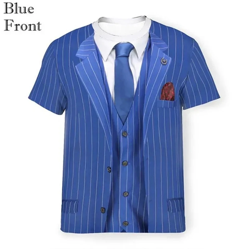 Fake Elegant Suit T Shirt For Mens Funny Print Short Sleeve Top 3D Street Man's T-shirt Oversized Tee Shirt Men Vintage Clothing
Fake Elegant Suit T Shirt For Mens Funny Print Short Sleeve Top 3D Street Man's T-shirt Oversized Tee Shirt Men Vintage Clothing