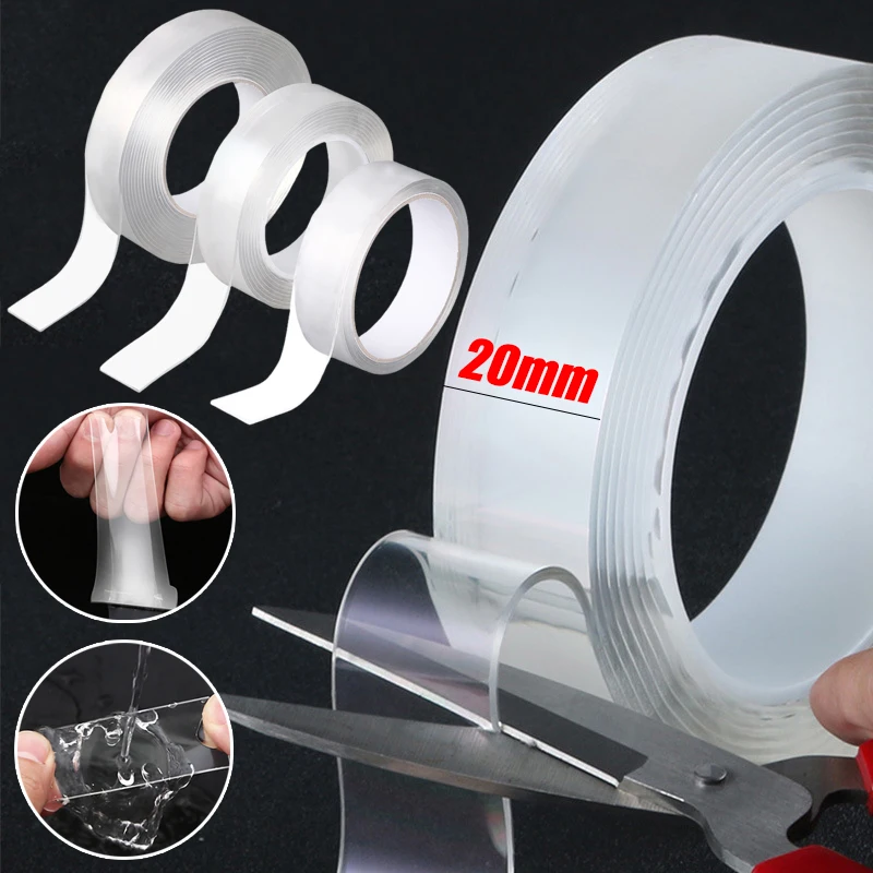 1/3/5M Nano Tape Double Sided Waterproof Adhesive Tape Transparent Reusable Double Sided Sticky Tape Wall Sticker Cleanable Tool
1/3/5M Nano Tape Double Sided Waterproof Adhesive Tape Transparent Reusable Double Sided Sticky Tape Wall Sticker Cleanable Tool