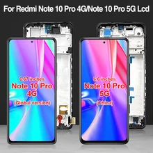 Catteny – ensemble écran tactile Lcd de remplacement avec châssis, pour Xiaomi Redmi Note 10 Pro 5G 4G M2101K6G=