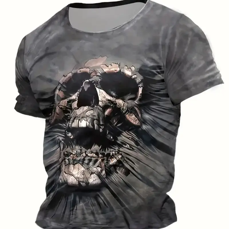 Men's Tops Summer 3D Retro Skull Pattern Printed T-Shirt Fashion Casual Men's Comfortable Short Sleeve Clothing Bottom Shirt
Men's Tops Summer 3D Retro Skull Pattern Printed T-Shirt Fashion Casual Men's Comfortable Short Sleeve Clothing Bottom Shirt