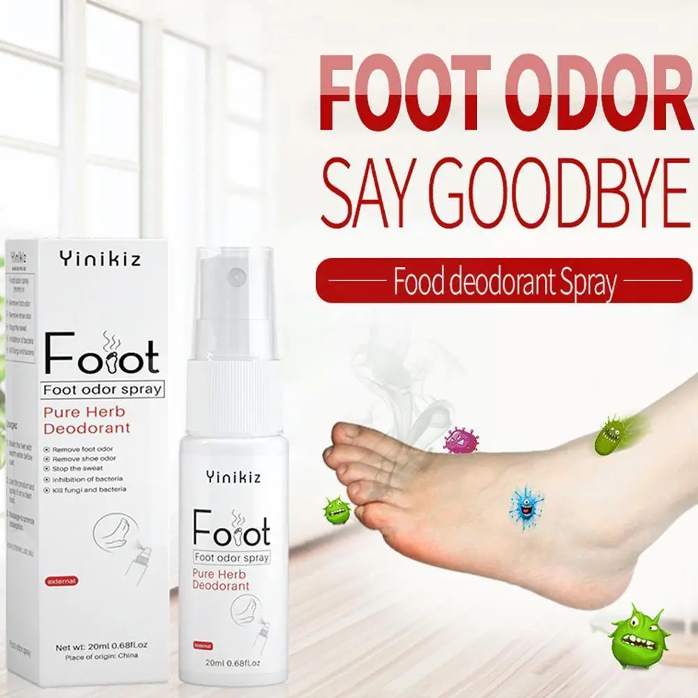 

30ml Foot Odor Spray Antibacterial Shoe Sock Deodorant Care Antiperspirant Spray Liquid Spray Feet Serum Feet Anti-itch M3I0