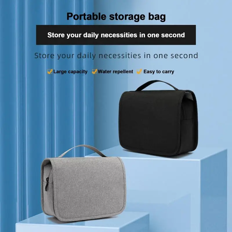 

Shower Bag Large Capacity Organizer Bag For Bathroom Cosmetics Storage Supplies For Facial Cleansers Toothbrushes Body Lotion Et