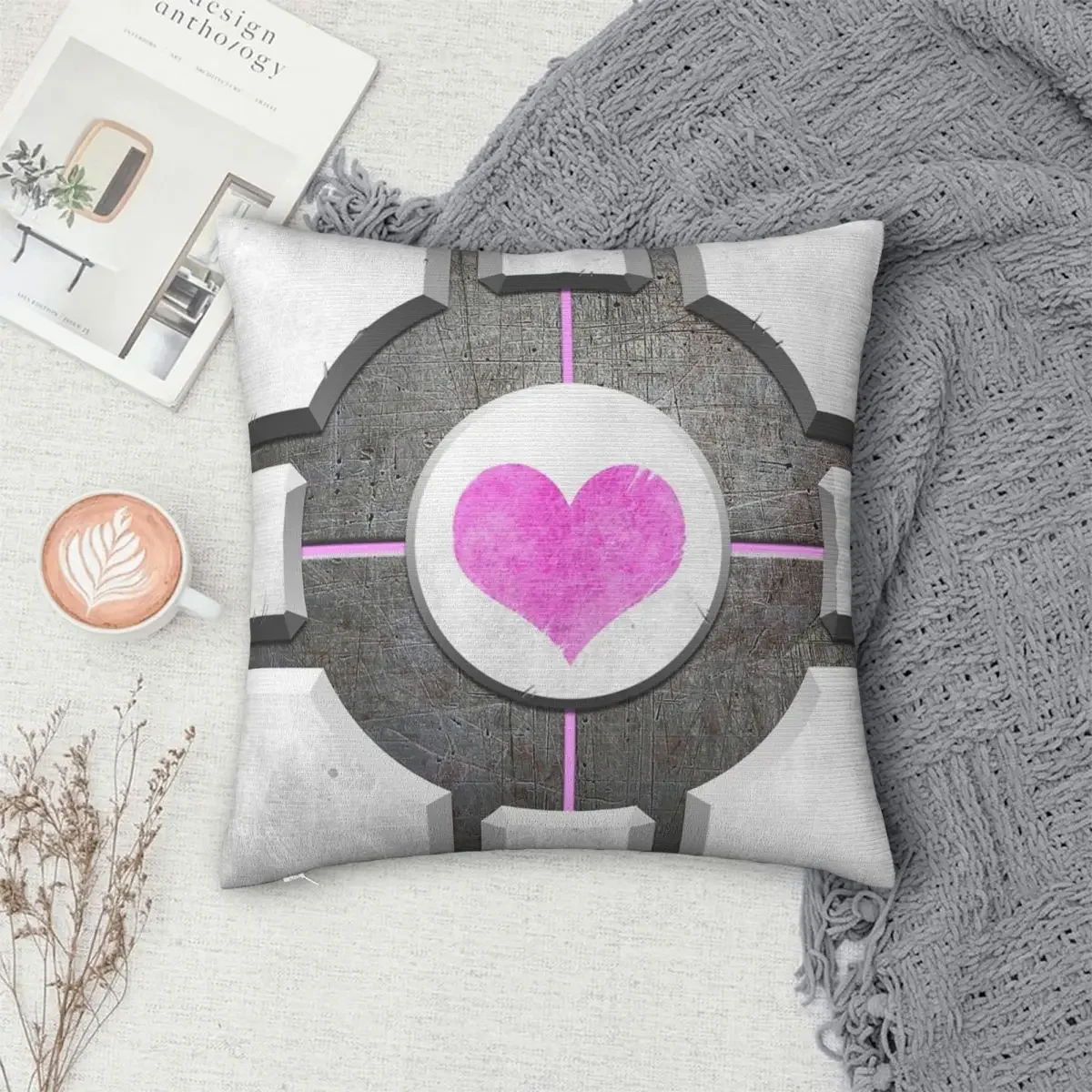 

Companion Cube Pillowcase Polyester Pillows Cover Cushion Comfort Throw Pillow Sofa Decorative Cushions Used for Bedroom Sofa