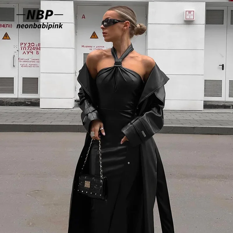 NEONBABIPINK PU Leather Black Sexy Bodycon Dress Night Club Outfits Halter Backless Slit Long Dresses for Women 2023 N69-DZ23
NEONBABIPINK PU Leather Black Sexy Bodycon Dress Night Club Outfits Halter Backless Slit Long Dresses for Women 2023 N69-DZ23