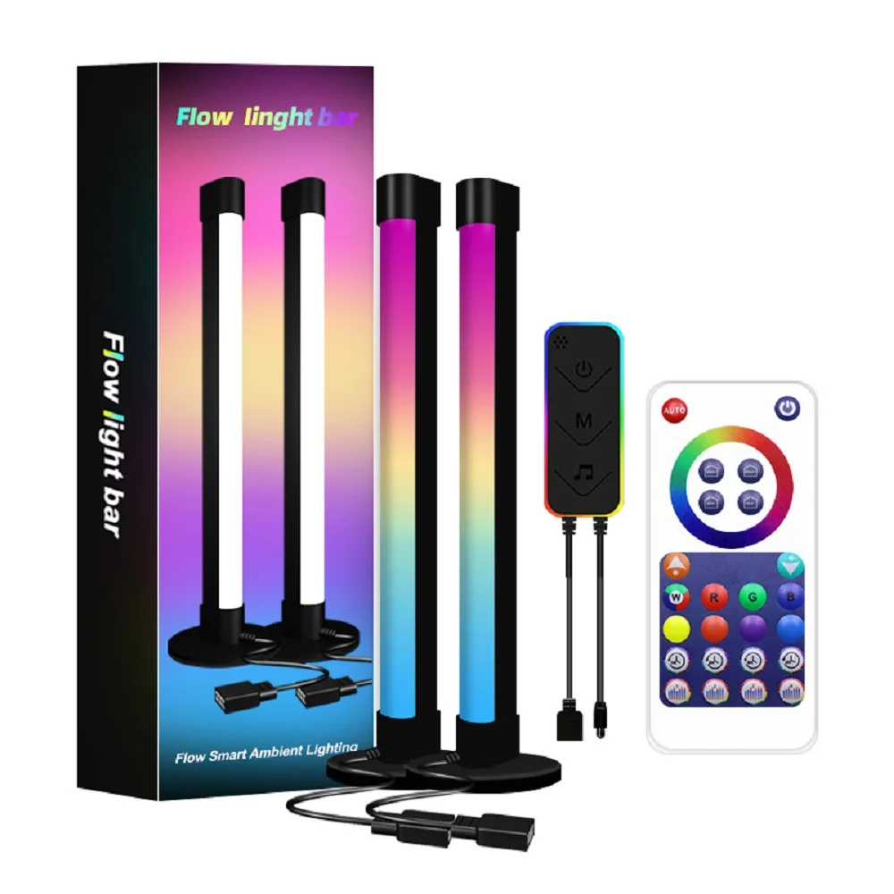 Tuya Wifi Bluetooth USB LED Desktop Full-Color Atmosphere Lamp RGB Color PC TV Background Music Rhythm Lamp One Pair of Lamp
Tuya Wifi Bluetooth USB LED Desktop Full-Color Atmosphere Lamp RGB Color PC TV Background Music Rhythm Lamp One Pair of Lamp