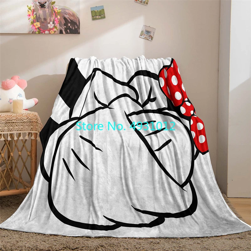 

Mickey Mouse 3d Cartoon Blanket Fluffy Blanket 70x100cm Soft 3D Flannel Lamb Sherpa Blankets Baby Kids Gift Throw Sofa Bedroom