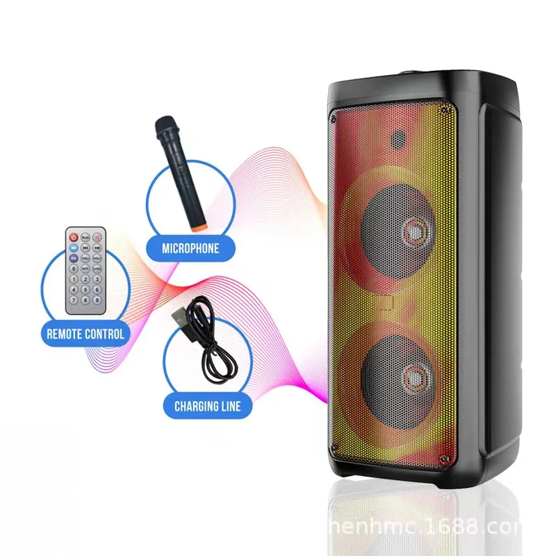 30W High-Power Wireless Bluetooth Speaker Outdoor 3D Surround Party K Song SystemLED light With Microphone and remote control
30W High-Power Wireless Bluetooth Speaker Outdoor 3D Surround Party K Song SystemLED light With Microphone and remote control
