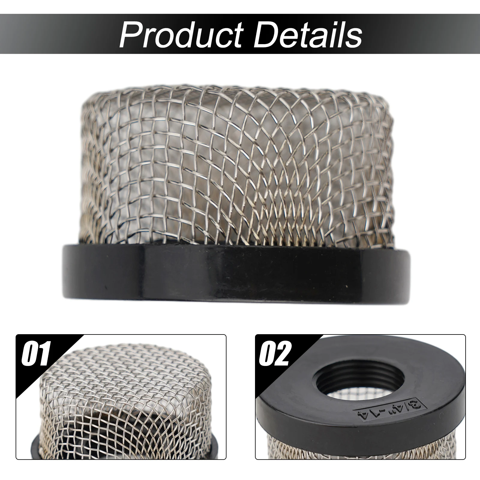 Stainless Steel Mesh Filter 3/4inch-14 Female Thread Mesh Aerator Screen Strainer ForPump Home Decoration Parts
Stainless Steel Mesh Filter 3/4inch-14 Female Thread Mesh Aerator Screen Strainer ForPump Home Decoration Parts