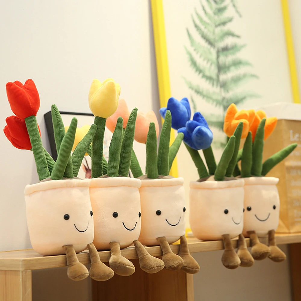 35cm New Lifelike Tulip Succulent Plants Plush Stuffed Decoration Toy Soft Decor Doll Potted Flowers Pillow for Girls Gift
35cm New Lifelike Tulip Succulent Plants Plush Stuffed Decoration Toy Soft Decor Doll Potted Flowers Pillow for Girls Gift