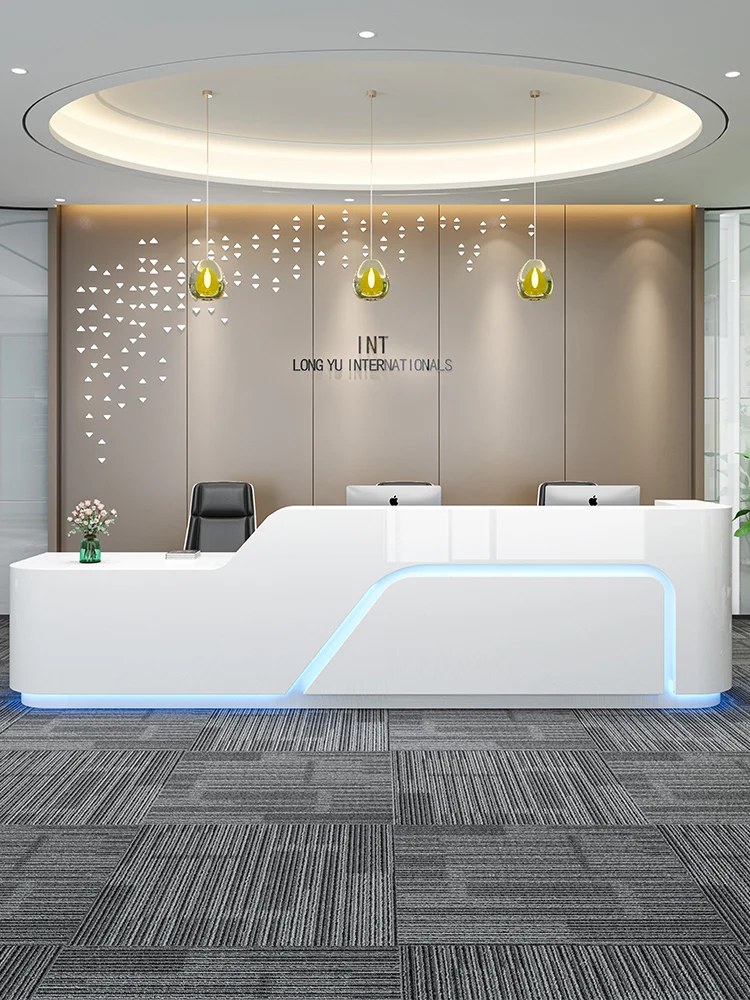 Reception Desk Simple Modern Paint Kindergarten Bar Company Reception Desk Cashier Table
Reception Desk Simple Modern Paint Kindergarten Bar Company Reception Desk Cashier Table
