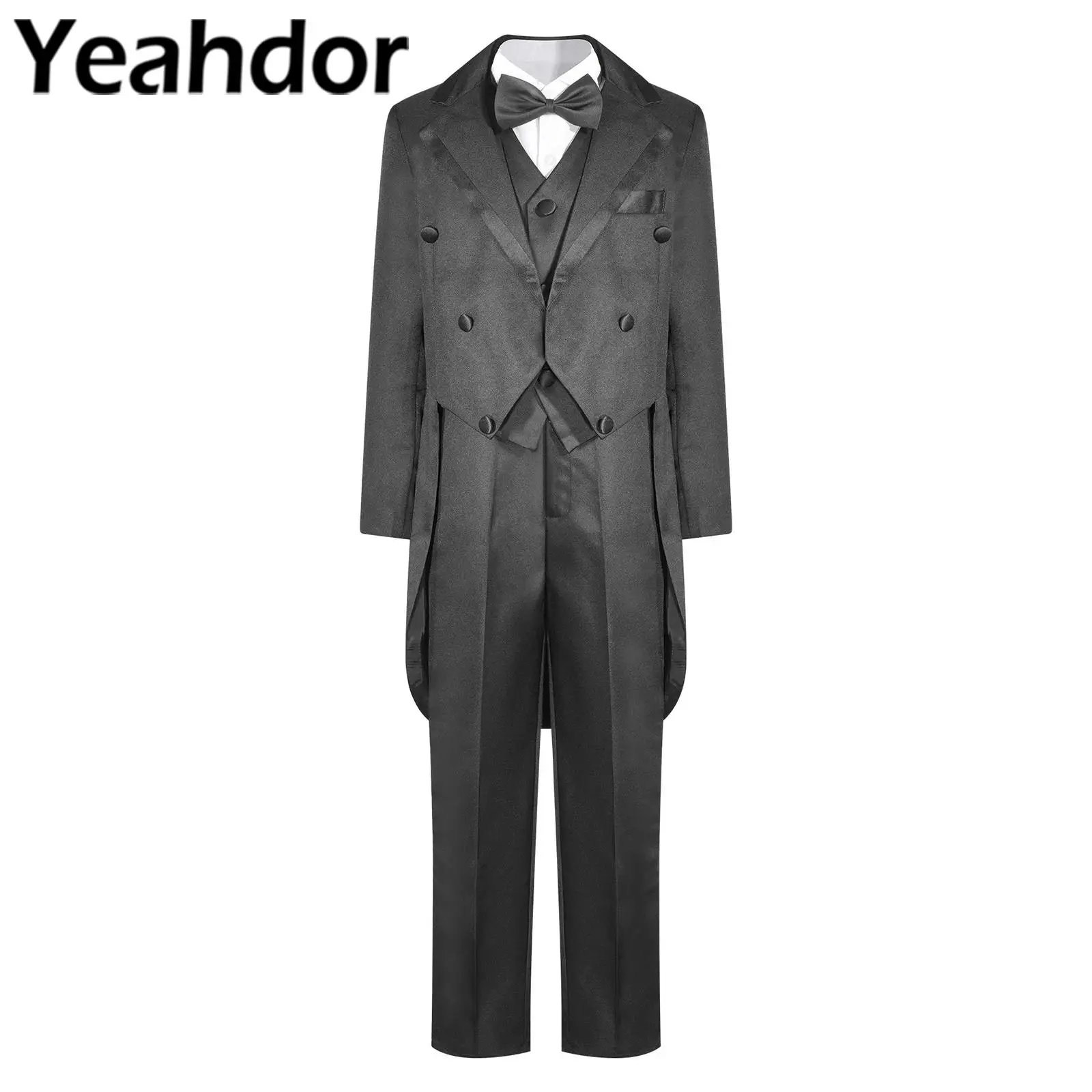 Kids Formal Dress Suit for Boy Jacquard Gentleman Suits 5pcs Boys Wedding Outfit Birthday Party Tuxedo Tailcoat Christening Gown
Kids Formal Dress Suit for Boy Jacquard Gentleman Suits 5pcs Boys Wedding Outfit Birthday Party Tuxedo Tailcoat Christening Gown