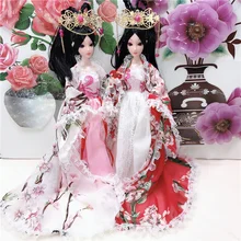

30cm 1/6 BJD Doll Chinese Ancient Costume Dressup Doll Dress Girl DIY Make Up Toy Doll with accessories for girls gift