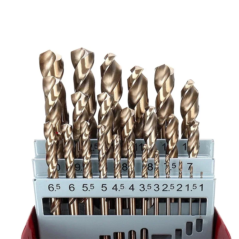 

Bits M35 HSS-CO 5% Cobalt Twist Drill Bit For Stainless Steel Wood Metal Drilling Set Metric Straight Shank Set With Metal Case