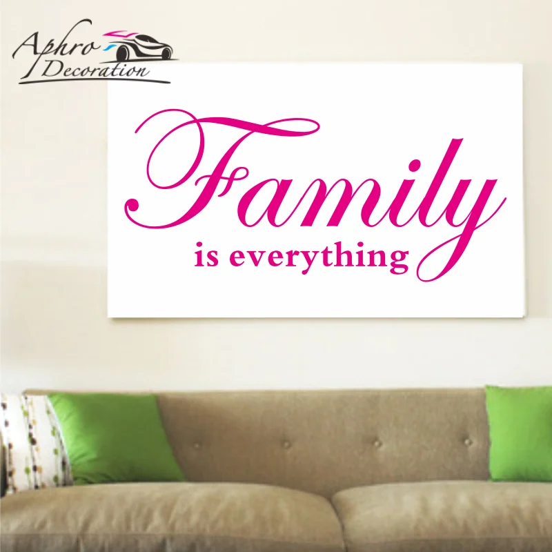 

Family Is Everything Wall Stickers Bedroom Living Room Background Decor Art English Slogan Wallpaper Home Decoration Stickers