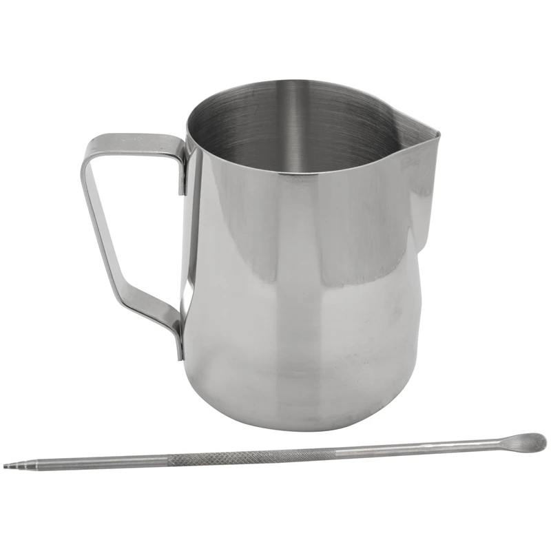 Milk Frothing Pitcher 350Ml (12Oz)Steaming Pitchers Stainless Steel Milk Coffee Cappuccino Latte Art Barista Steam Pitchers Milk
Milk Frothing Pitcher 350Ml (12Oz)Steaming Pitchers Stainless Steel Milk Coffee Cappuccino Latte Art Barista Steam Pitchers Milk