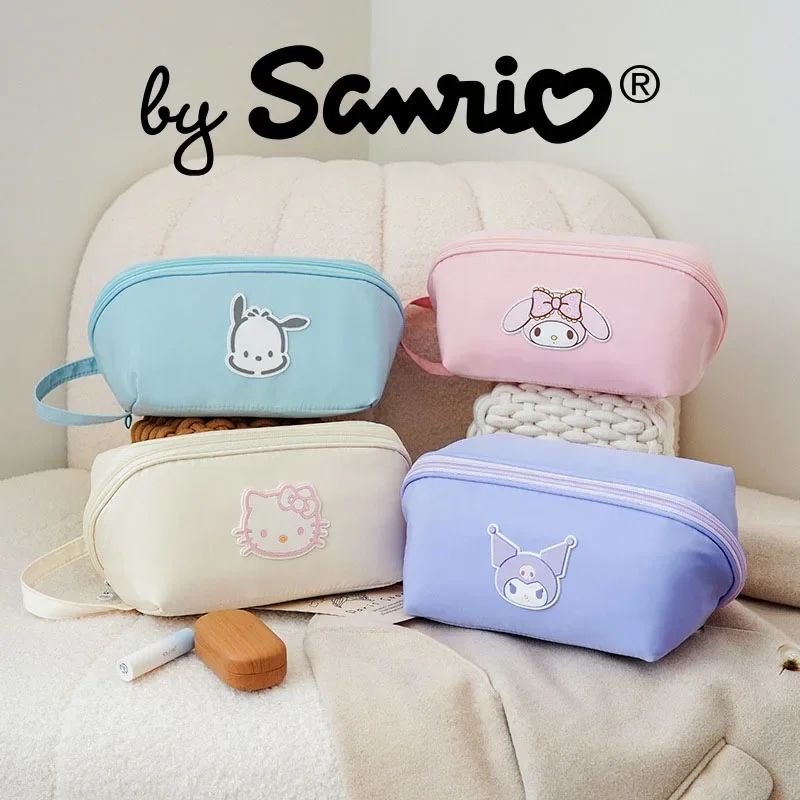 

Sanrio Hello Kitty Kuromi Cinnamoroll Cosmetic Bag Woman Tote Underwear Storage Bags Travel Toiletry Bag Large Capacity Portable