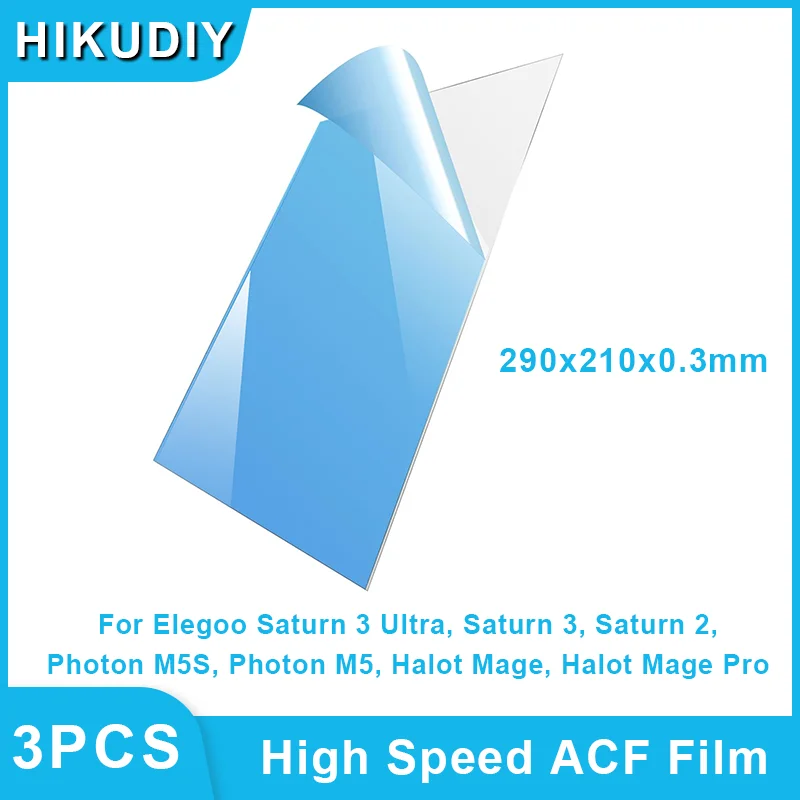 

ACF Film High Speed Release Film for Elegoo Saturn 3/3 Ultra, Saturn 2, Photon M5S/M5, Halot Mage/Mage Pro Resin 3D Printers