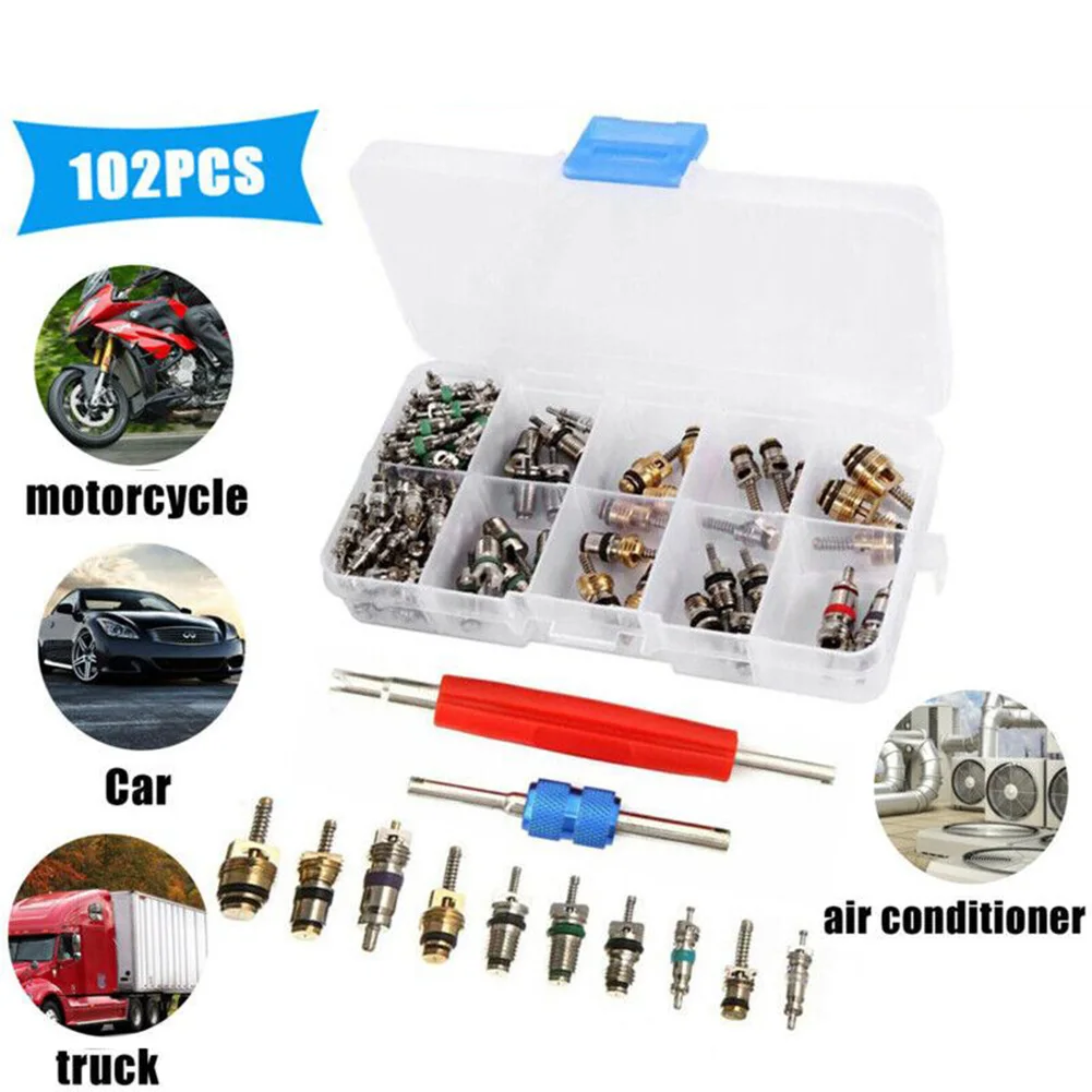 Upgrade Your Car A/C Repair with Our 102X Valve Core Replacement Kit (R134a Compatible) Includes 100 Valve Cores
Upgrade Your Car A/C Repair with Our 102X Valve Core Replacement Kit (R134a Compatible) Includes 100 Valve Cores