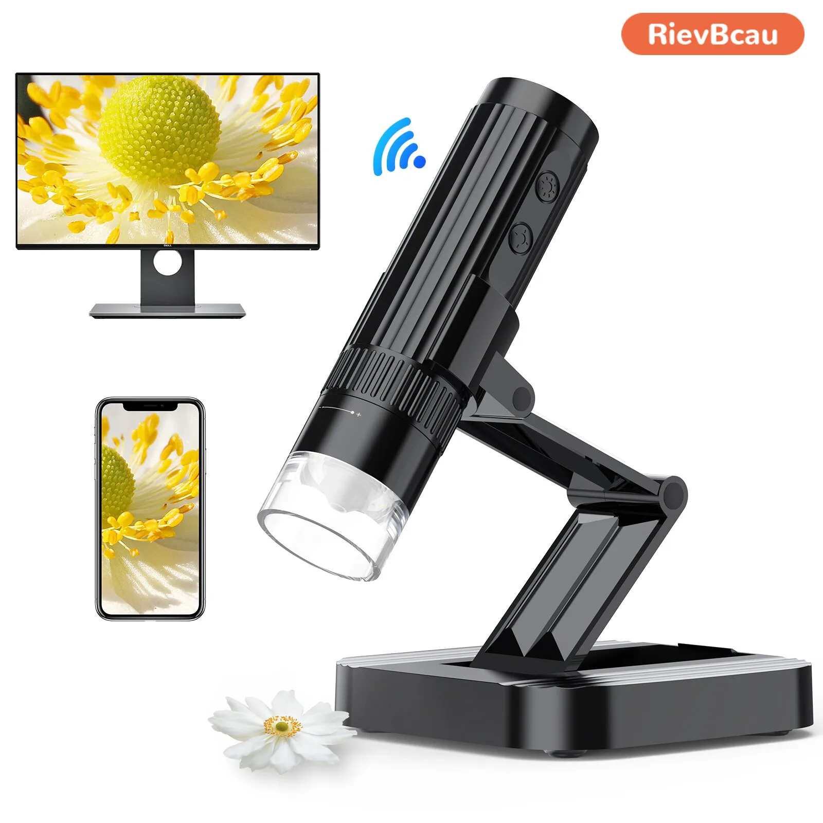 Generic RIEVBCAU W1 Foldable Wireless Digital Microscope1000X With 8