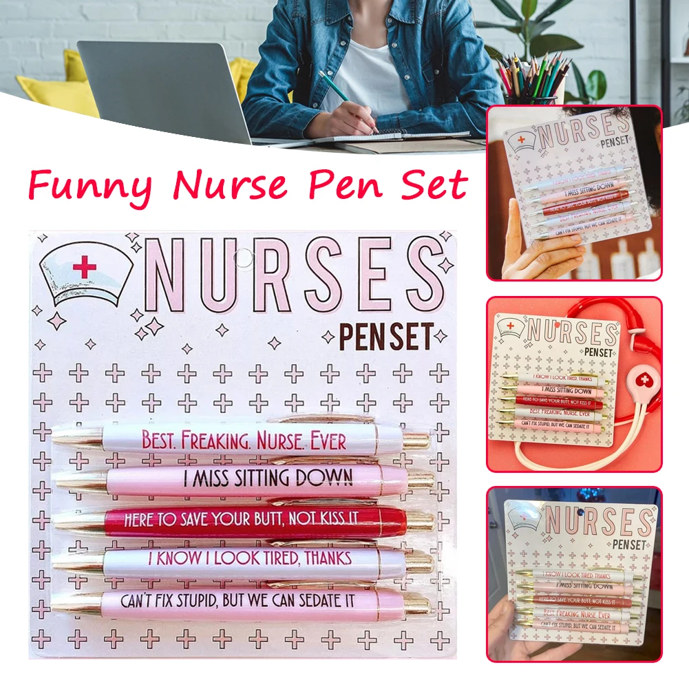 Valentine's Day Nurse Pen Set Black Ink Funny Nurses Pens Gift For Nurses Doctor
Valentine's Day Nurse Pen Set Black Ink Funny Nurses Pens Gift For Nurses Doctor