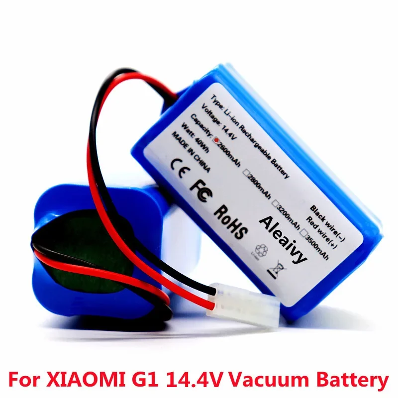 New 14.8V 2600mAh Li-ion Battery for Xiaomi G1 MI Robot Vacuum-Mop Essential MJSTG1 Robot Vacuum Cleaner 18650 Battery Pack
New 14.8V 2600mAh Li-ion Battery for Xiaomi G1 MI Robot Vacuum-Mop Essential MJSTG1 Robot Vacuum Cleaner 18650 Battery Pack