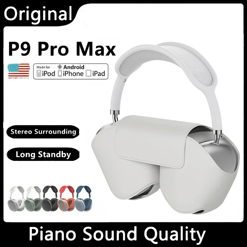 P9 promax Wireless Bluetooth Headphones with Mic TWS Headsets Stereo Sound Earphones Outdoor Sports Gaming Headset 5.3 With Case
P9 promax Wireless Bluetooth Headphones with Mic TWS Headsets Stereo Sound Earphones Outdoor Sports Gaming Headset 5.3 With Case