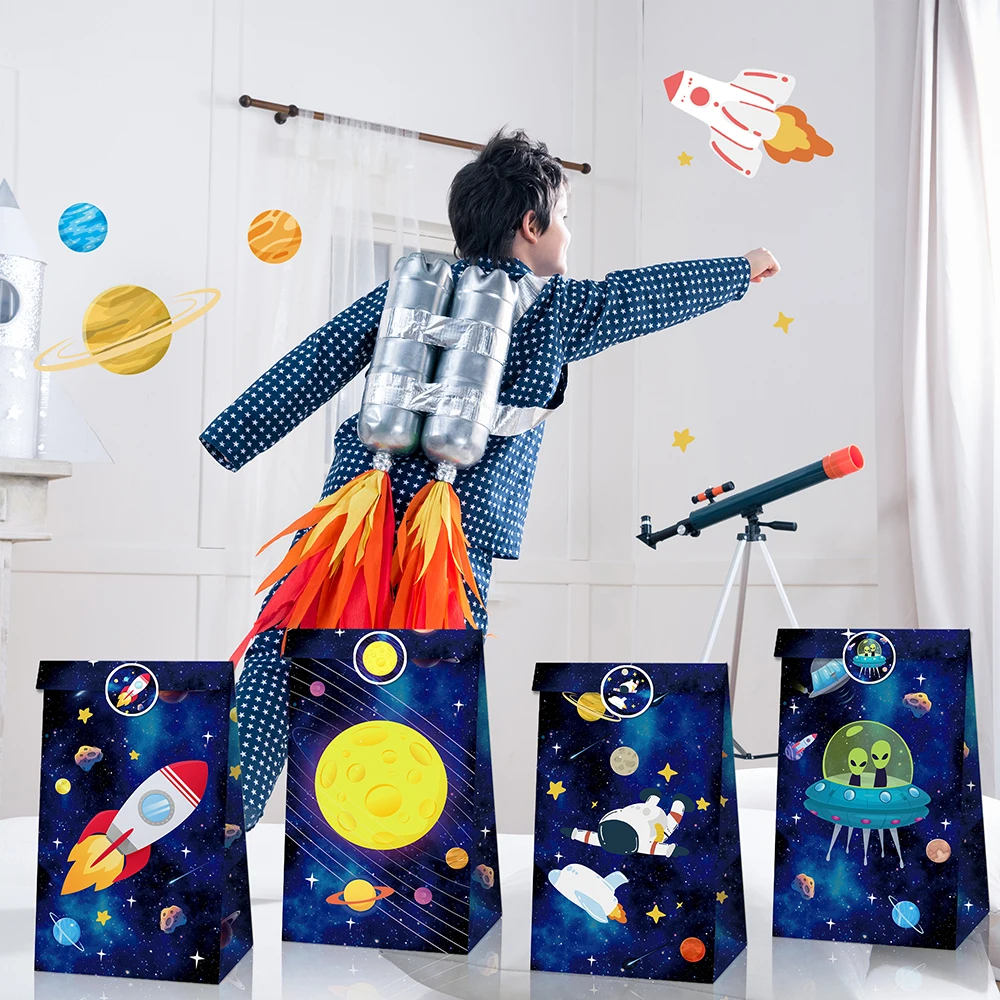 LB158 12pcs Astronaut Space Planet Rocket Birthday Party Paper Gift Bags Biscuit Kraft Paper Box Bags Baby Shower Party Decors
LB158 12pcs Astronaut Space Planet Rocket Birthday Party Paper Gift Bags Biscuit Kraft Paper Box Bags Baby Shower Party Decors