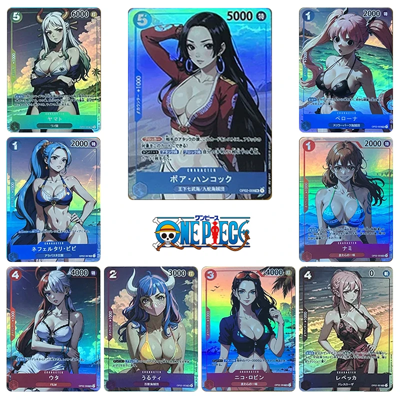 One Piece Self-restraint cards 9pcs/set Boa Hancock Nami Yamato Anime Cartoon toy Stamping collection cards Christmas gift 
One Piece Self-restraint cards 9pcs/set Boa Hancock Nami Yamato Anime Cartoon toy Stamping collection cards Christmas gift