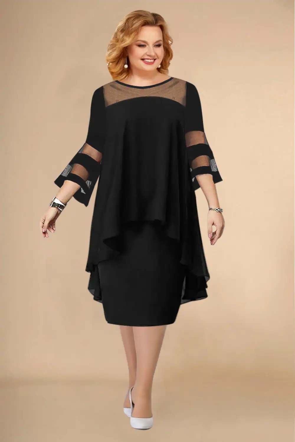 Women's Summer Dress Flare Half Sleeve Plus Size Pleated Dresses Office Lady Casual Transparent Summer Party Club Fashion
Women's Summer Dress Flare Half Sleeve Plus Size Pleated Dresses Office Lady Casual Transparent Summer Party Club Fashion