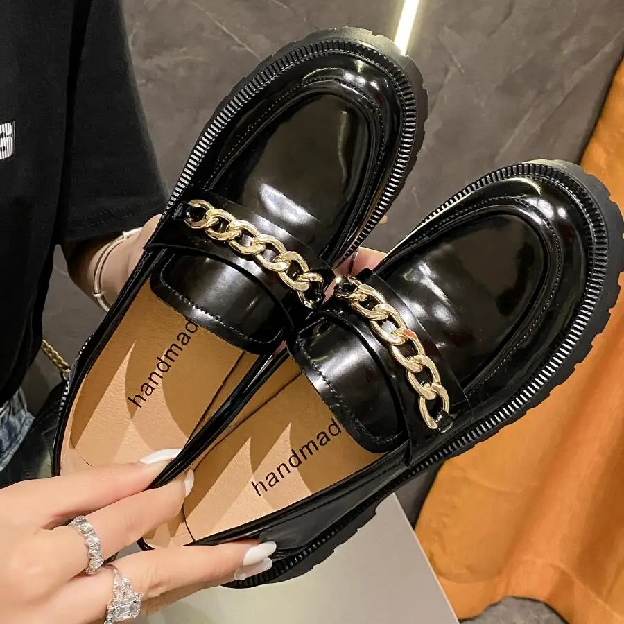 Luxury Brand Platform Shoes Spring Autumn Oxford Shoes Women Shoes Genuine Leather Round Toe Chain Decoratio Loafers For Women
Luxury Brand Platform Shoes Spring Autumn Oxford Shoes Women Shoes Genuine Leather Round Toe Chain Decoratio Loafers For Women