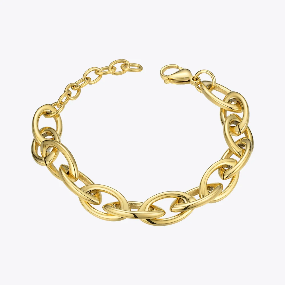 ENFASHION Punk Link Chain Bracelets Bangles For Women Gold Color Stainless Steel Thick Chain Bracelet Fashion Jewelry BM192012
ENFASHION Punk Link Chain Bracelets Bangles For Women Gold Color Stainless Steel Thick Chain Bracelet Fashion Jewelry BM192012