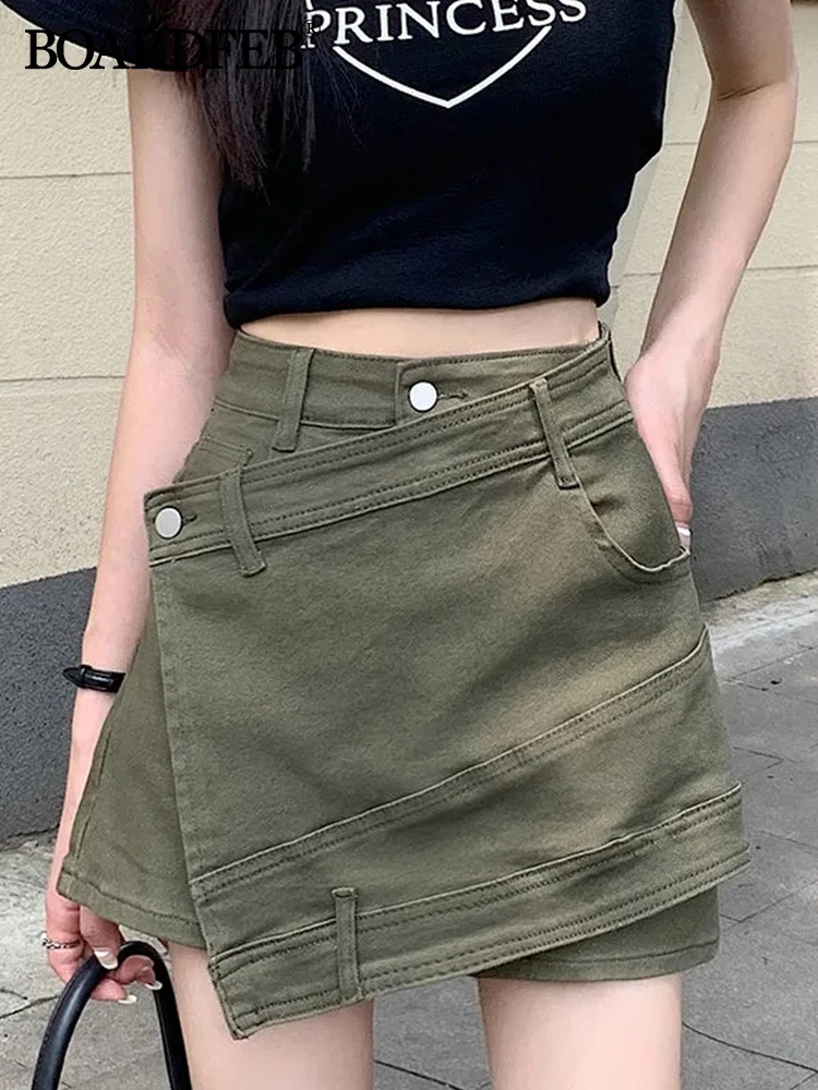 2023 Women's Denim Shorts Skirt Summer Solid High Waist Irregular Streetwear Simple All-Matched Jeans Wrap Skirt Fashion Trend
2023 Women's Denim Shorts Skirt Summer Solid High Waist Irregular Streetwear Simple All-Matched Jeans Wrap Skirt Fashion Trend