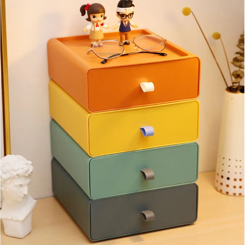 

Creativity Drawer Storage Box Desk Snack Luxury Plastic Storage Box Nordic Stackable Office Mask High Capacity Home Accessories