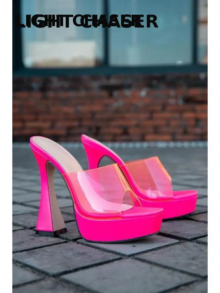 2022 Summer New Transparent High-heeled Women's High Heels Waterproof Platform Women's Slippers Candy Color Women's Sandals 43
2022 Summer New Transparent High-heeled Women's High Heels Waterproof Platform Women's Slippers Candy Color Women's Sandals 43