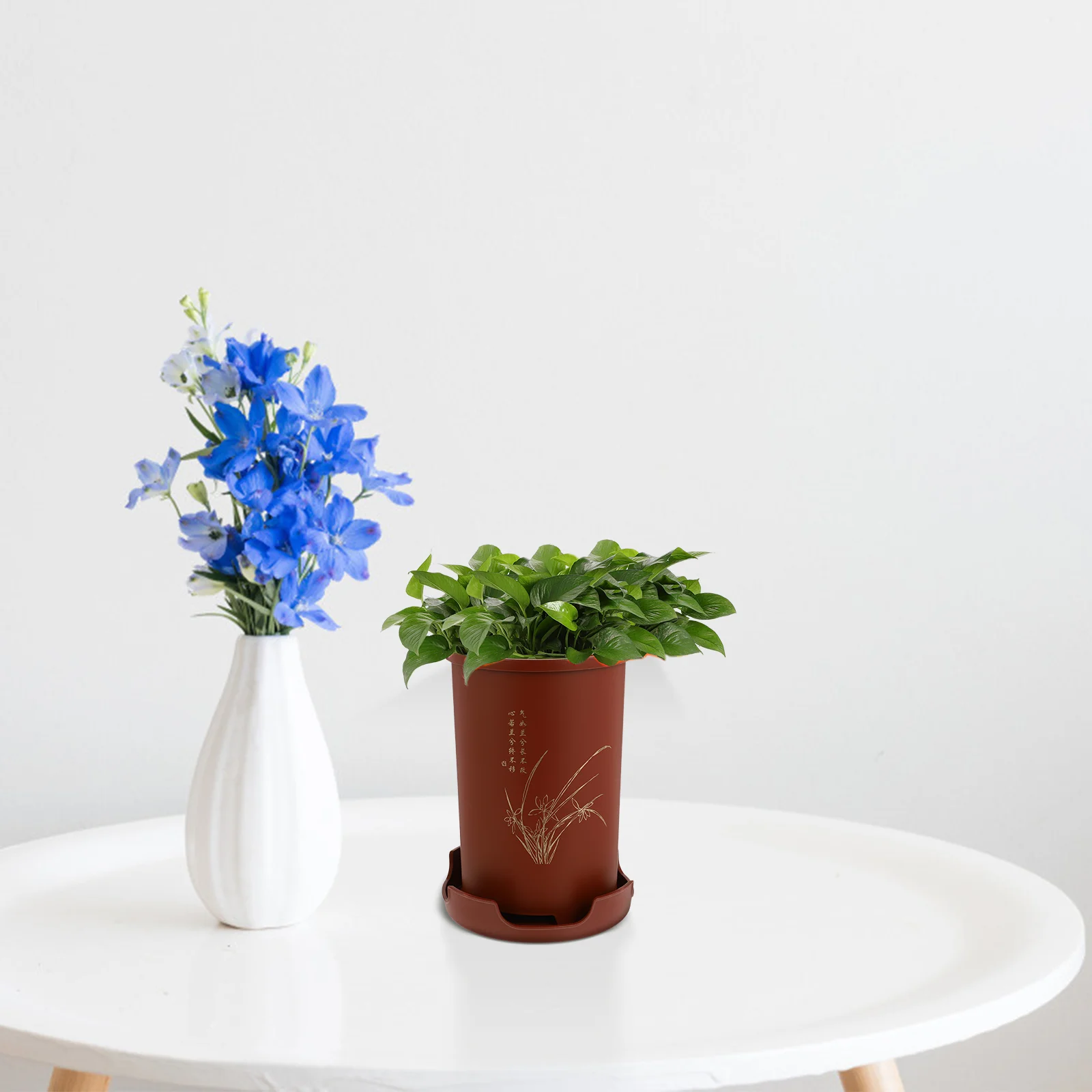 

Orchid Pot Creative Flowerpot Holder Indoor Plant Pots Succulent Home Green Resin Plants Container Vintage Decor