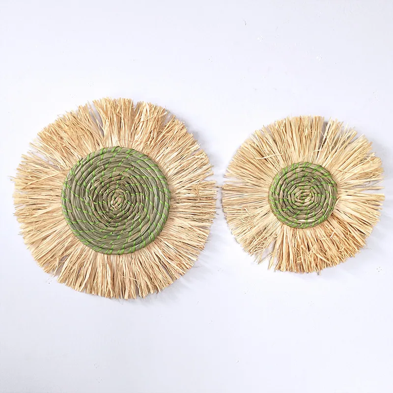 Moroccan Straw Wall Hanging - Woven Thatch Bedside Decor 2 S1033bc30d6944576a05848181bda81f9j