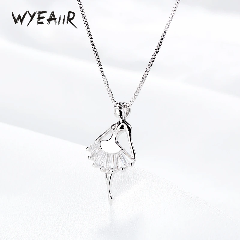 WYEAIIR 925 Sterling Silver Ballet Dancer Lovely Fresh Student Gift Fine Jewelry Luxury Female Necklace
WYEAIIR 925 Sterling Silver Ballet Dancer Lovely Fresh Student Gift Fine Jewelry Luxury Female Necklace