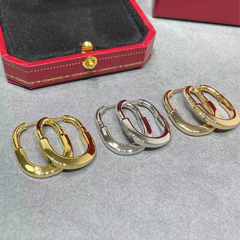 High Quality Fashion 925 Sterling Silver Sparkling Zircon U-Shaped Lock Earring for Women Classic Luxury Brand Jewelry Fine Gift
High Quality Fashion 925 Sterling Silver Sparkling Zircon U-Shaped Lock Earring for Women Classic Luxury Brand Jewelry Fine Gift