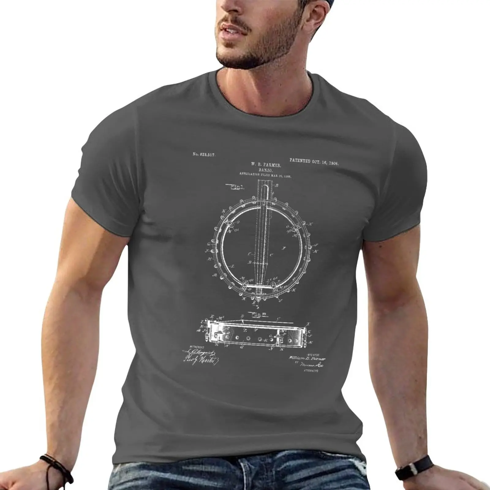 New Banjo Patent 1906 - White T-Shirt oversized t shirts heavyweight t shirts mens t shirt graphic
New Banjo Patent 1906 - White T-Shirt oversized t shirts heavyweight t shirts mens t shirt graphic