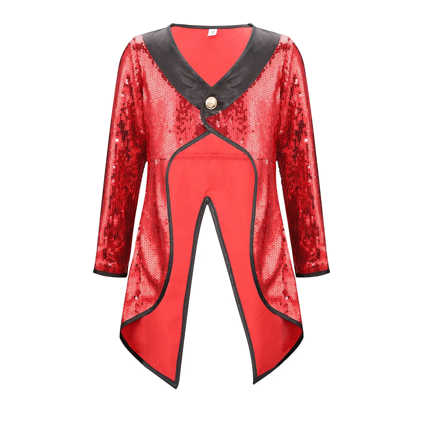 Kids Girl Circus Ringmaster Magician Costume Halloween Cosplay Jacket Long Sleeve Shiny Sequins Tailcoat for Carnival Masquerade
Kids Girl Circus Ringmaster Magician Costume Halloween Cosplay Jacket Long Sleeve Shiny Sequins Tailcoat for Carnival Masquerade